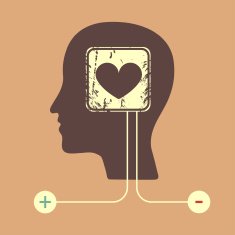 SIlhouette of head with heart symbol N2