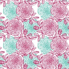 vector seamless floral pattern with rose