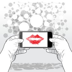 SmartPhone cyber kiss