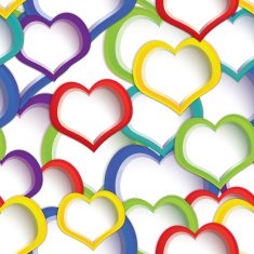 Colorful hearts seamless