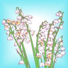 floral card with blossoms N4
