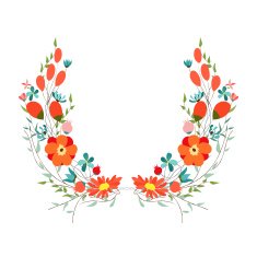 set of botanical graphic elements