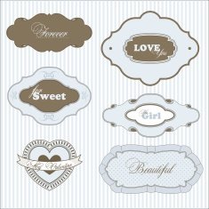 Set of six love frames