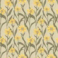 retro daisy seamless pattern N3