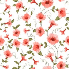 Bindweed floral background seamless pattern