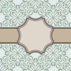 Vintage vector flower frame N50