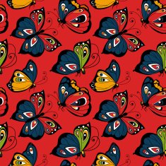 Flying butterfly seamless pattern Spring illustration