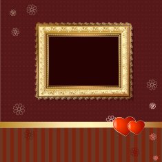 Retro wallpaper with valentine