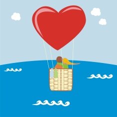 valentine on baloon