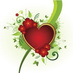 Floral heart N45