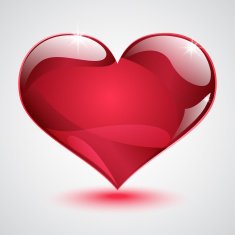 Big shiny red heart N2