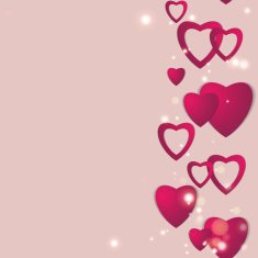 Valentines day Abstract paper hearts Love Valentine background with hearts N117