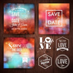 Save the date for personal holiday cards Wedding invitation set N2