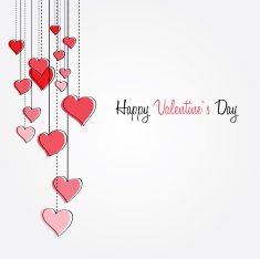 hipster style hand drawn happy valentine`s day card N2