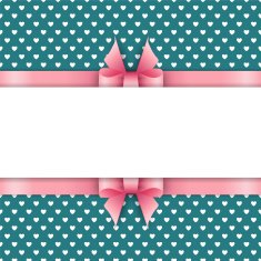 Cute background with pink ribbon