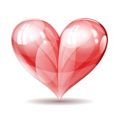 Vector shiny glossy heart illustration
