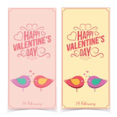 Saint Valentine Day banners N3