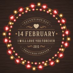 Happy Valentine's Day Glowing Decoration Light Bulbs N5