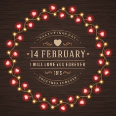 Happy Valentine's Day Glowing Decoration Light Bulbs N6