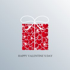Valentine Day Card with Heart Vector Illustration N6