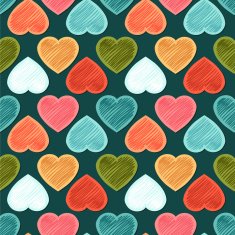 Vintage Hearts Retro abstract seamless pattern Can be used in N2