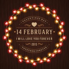 Happy Valentine's Day Glowing Decoration Light Bulbs N7