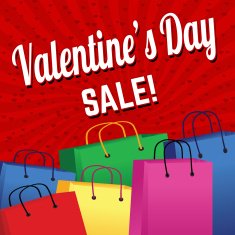 Valentine`s day sale poster