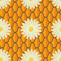 Seamless daisies pattern