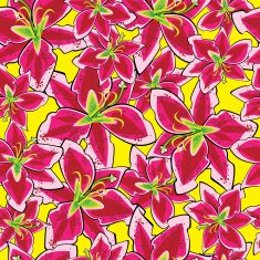 red lily seamless pattern