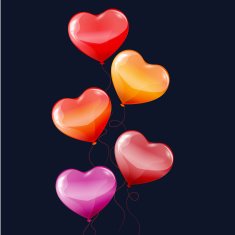 Colorful Heart Shaped Balloons N2