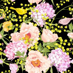 Gentle Spring Floral Seamless Background N3