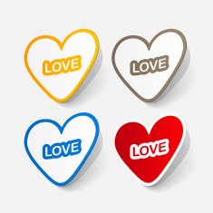 paper sticker Valentine's day Heart N12