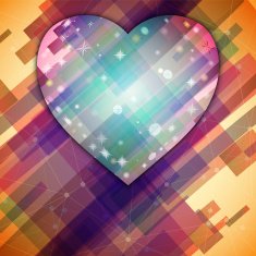 Love symbol Light straight lines abstract background