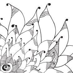Graphic floral card N8