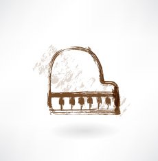 piano grunge icon