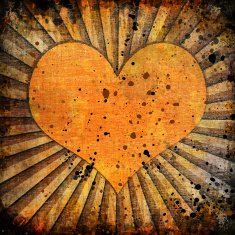 abstract grunge background with hearts