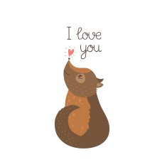 Valentine card with dog