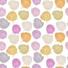 Vector seamless pattern with roses N9