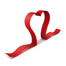 ribbon red heart