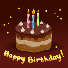 festive cake with candles