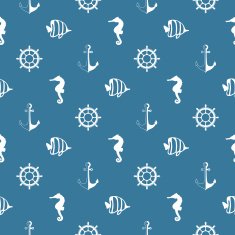 Vector seamless tiling patterns - nautical