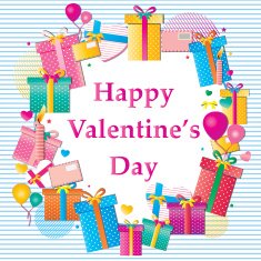 Valentines day gifts background