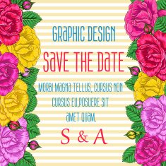floral background with roses N4