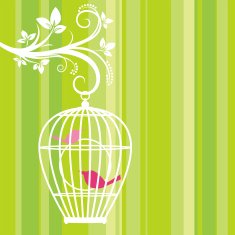 Birdcage Art for Valentine's Day