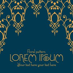 Luxury calligraphic vintage frame with beautiful pattern Elegant logo design N13