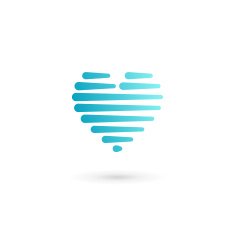 Heart symbol icon design template N12