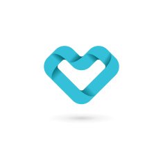Letter V heart symbol icon design template elements N3