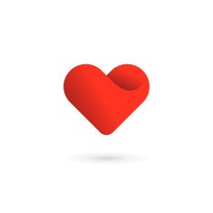 Letter V heart symbol icon design template elements N9