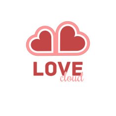 Heart cloud symbol logo icon design template Vector sign N2