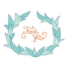 Frame from leaves with gratitude words N2